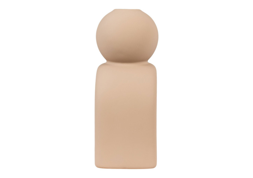 Bougeoir en céramique - Marron 10,5x6,5x17 cm - 4561175 - House Nordic