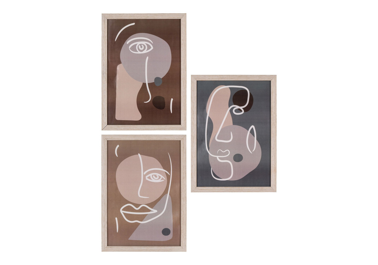 Ensemble de cadres Madison - Naturel, set de 3 - 4981010 - House Nordic