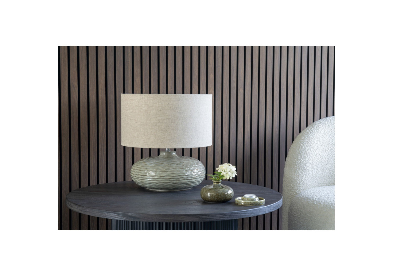 Lampe de table Oldham - Céramique verte avec abat-jour - 6406280 - House Nordic