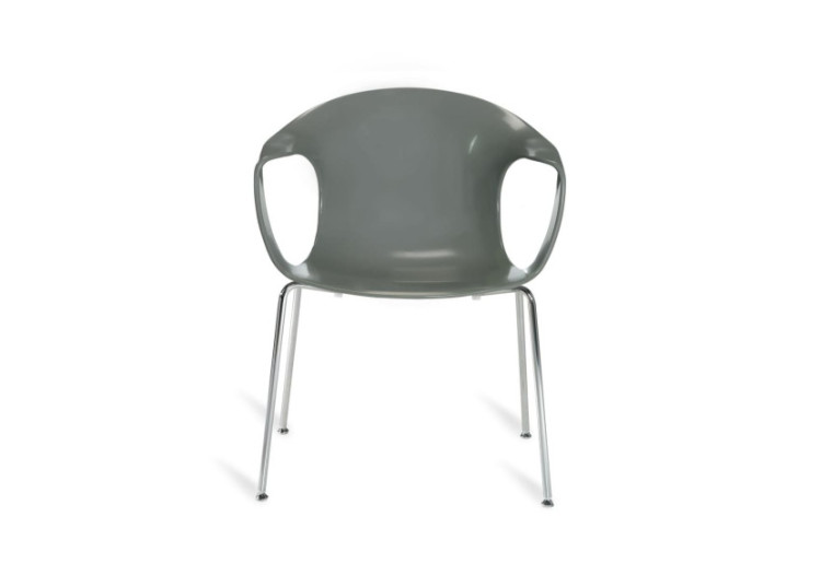 Chaise de Salle à Manger Flick - Chrome et Gris, Design Moderne - 3001062 - Workliving 2