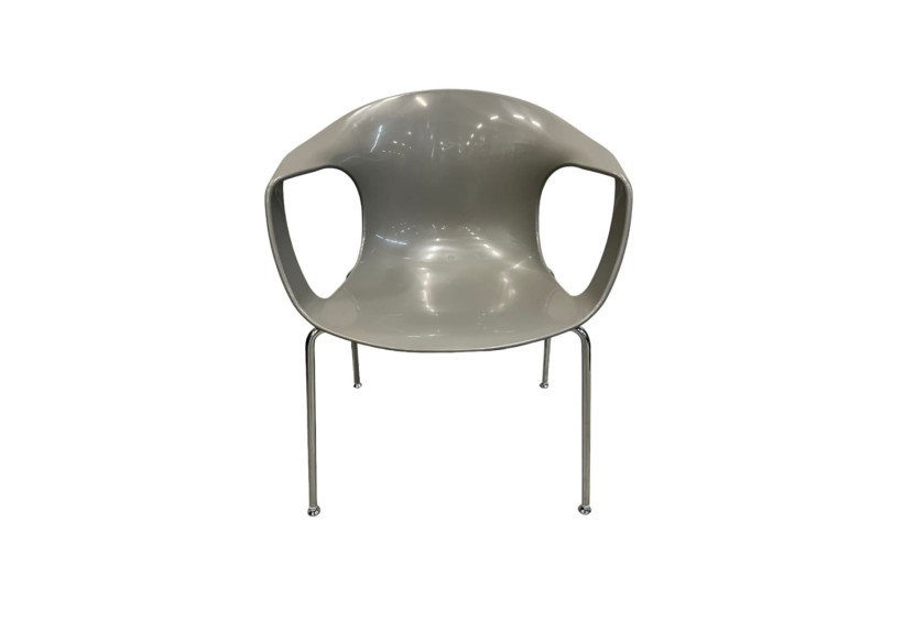 Chaise de Salle à Manger Flick - Chrome et Gris, Design Moderne - 3001062 - Workliving Chaise de Salle à Manger Flick - Chrome et Gris, Design Moderne - 3001062 - Workliving