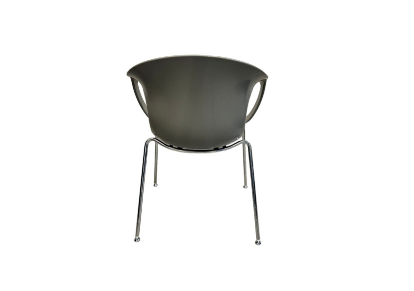 Chaise de Salle à Manger Flick - Chrome et Gris, Design Moderne - 3001062 - Workliving Chaise de Salle à Manger Flick - Chrome et Gris, Design Moderne - 3001062 - Workliving