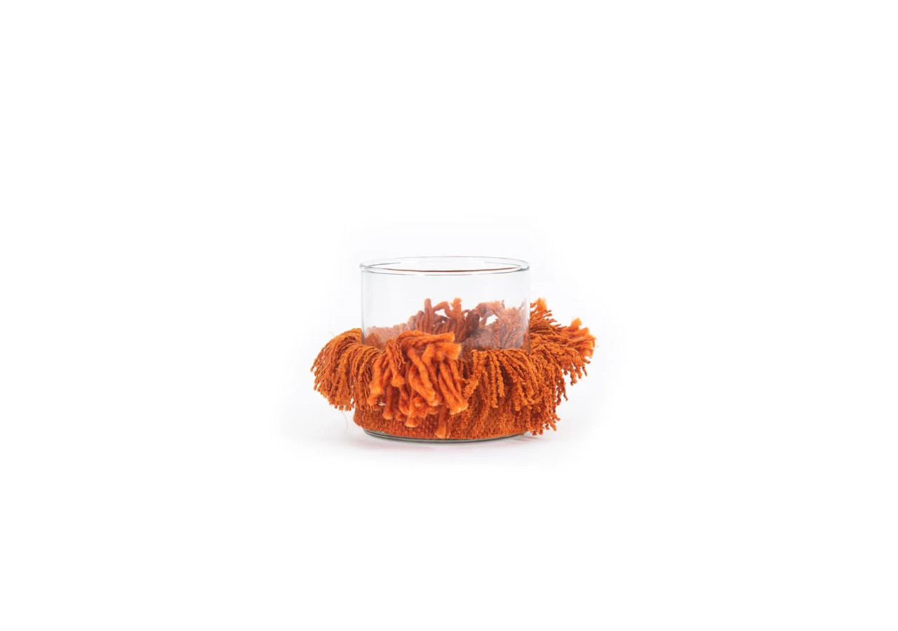 Support de Bougie Oh My Gee - Velours Rouille - Taille S - INIE009RuV-S - Bazar Bizar