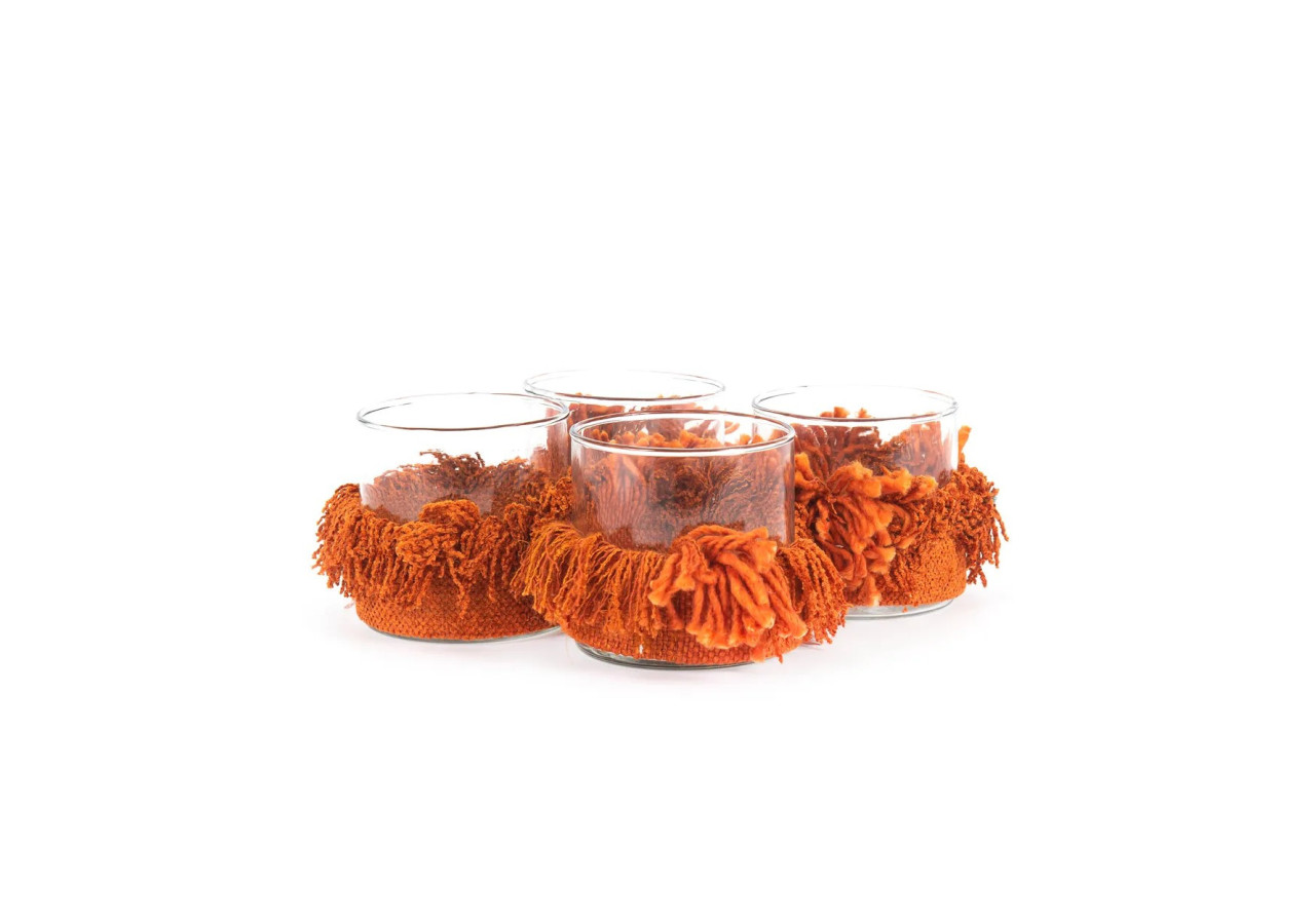 Support de Bougie Oh My Gee - Velours Rouille - Taille S - INIE009RuV-S - Bazar Bizar