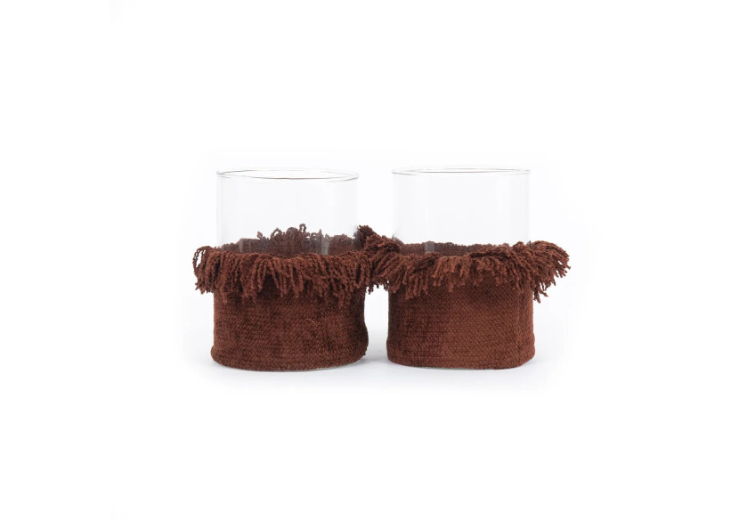 Support de Bougie Oh My Gee - Velours Bourgogne - Taille L - INIE009BuV-L - Bazar Bizar