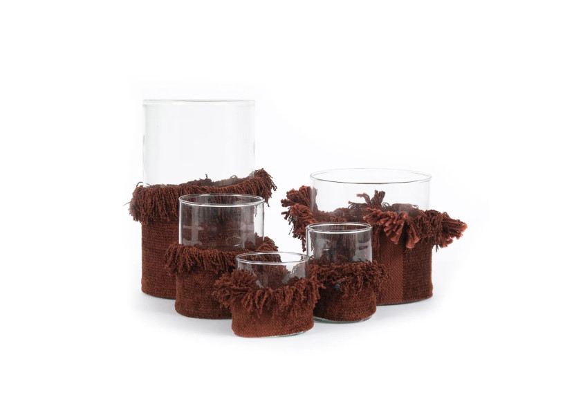 Support de Bougie Oh My Gee - Velours Bourgogne - Taille L - INIE009BuV-L - Bazar Bizar