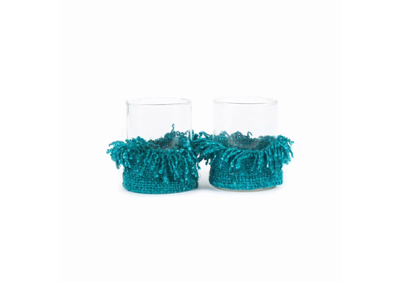 Support de Bougie Oh My Gee - Aqua - Taille L - INIE009AQ-L - Bazar Bizar