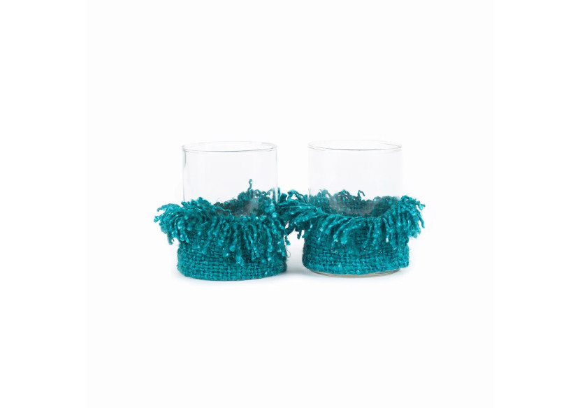 Support de Bougie Oh My Gee - Aqua - Taille L - INIE009AQ-L - Bazar Bizar