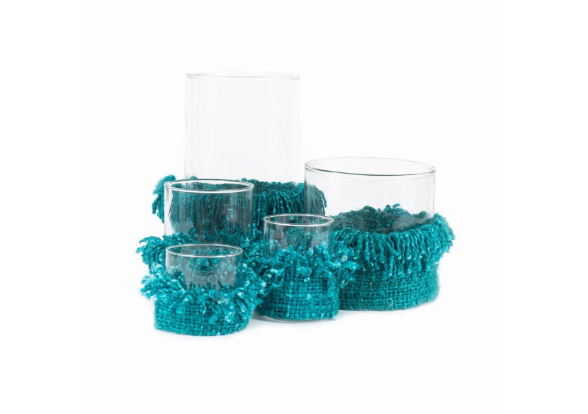 Support de Bougie Oh My Gee - Aqua - Taille L - INIE009AQ-L - Bazar Bizar