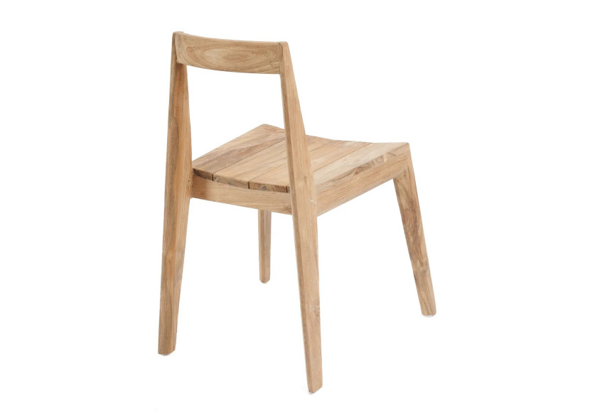 Chaise de salle à manger PAXI - Bois de teck recyclé pour extérieur - JASE005N - Bazar Bizar