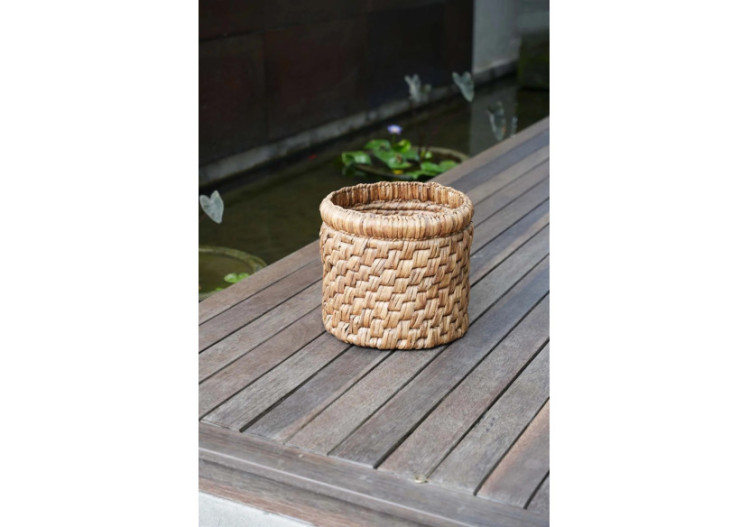 Panier Choppy - Tressé en eau hyacinthe avec motif dynamique - JAHA004N - Bazar Bizar 2