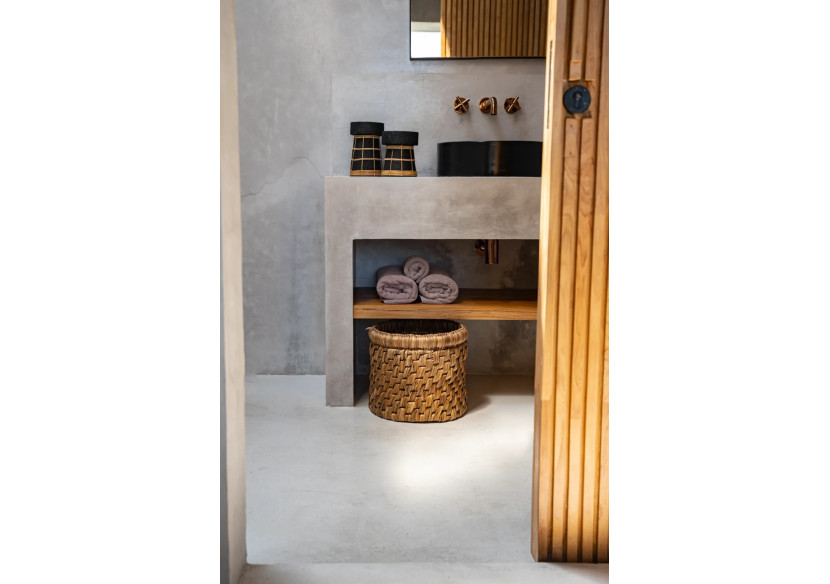 Panier Choppy - Tressé en eau hyacinthe avec motif dynamique - JAHA004N - Bazar Bizar