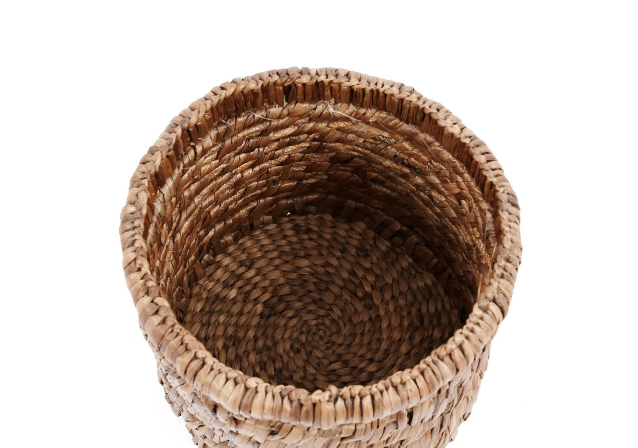 Panier Choppy - Tressé en eau hyacinthe avec motif dynamique - JAHA004N - Bazar Bizar