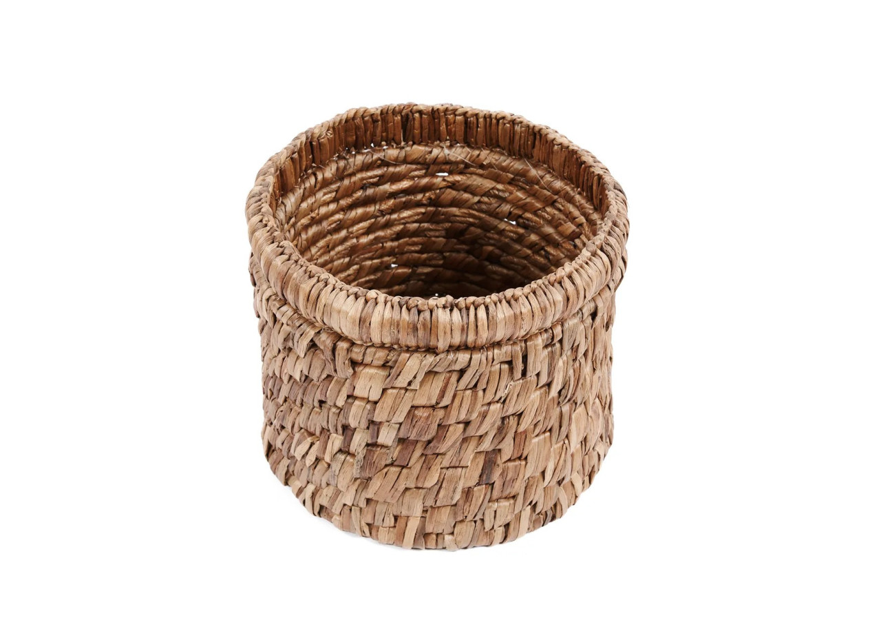 Panier Choppy - Tressé en eau hyacinthe avec motif dynamique - JAHA004N - Bazar Bizar