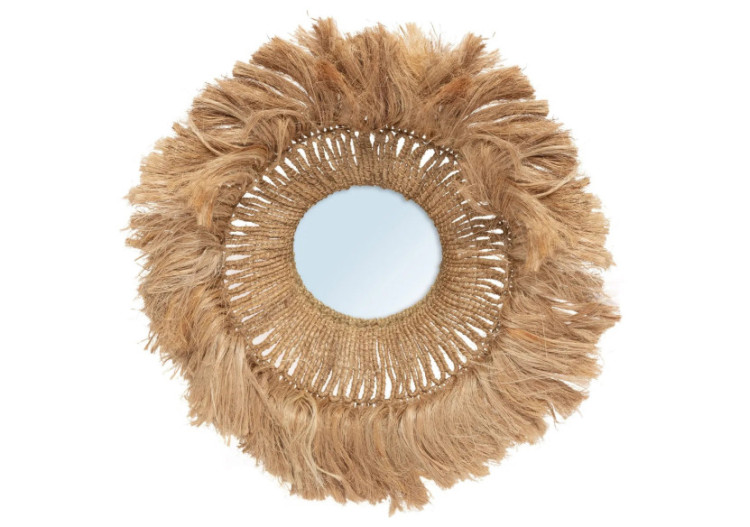 Miroir Abaca Solomon - Naturel et élégant - JAPA037N - Bazar Bizar
