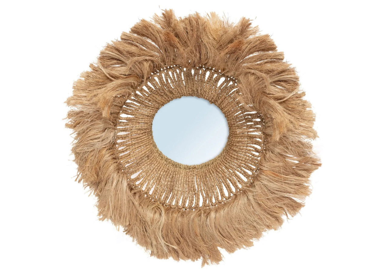 Miroir Abaca Solomon - Naturel et élégant - JAPA037N - Bazar Bizar