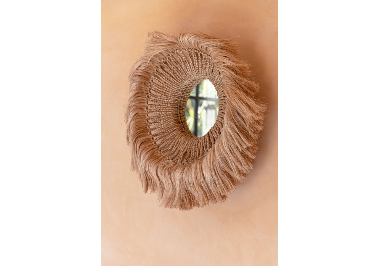 Miroir Abaca Solomon - Naturel et élégant - JAPA037N - Bazar Bizar