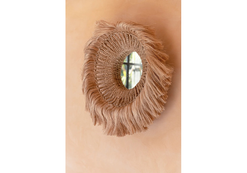 Miroir Abaca Solomon - Naturel et élégant - JAPA037N - Bazar Bizar
