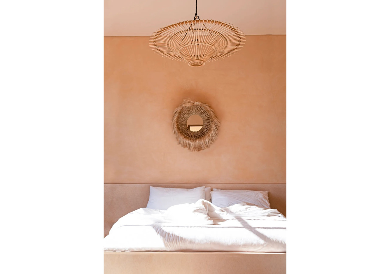 Miroir Abaca Solomon - Naturel et élégant - JAPA037N - Bazar Bizar