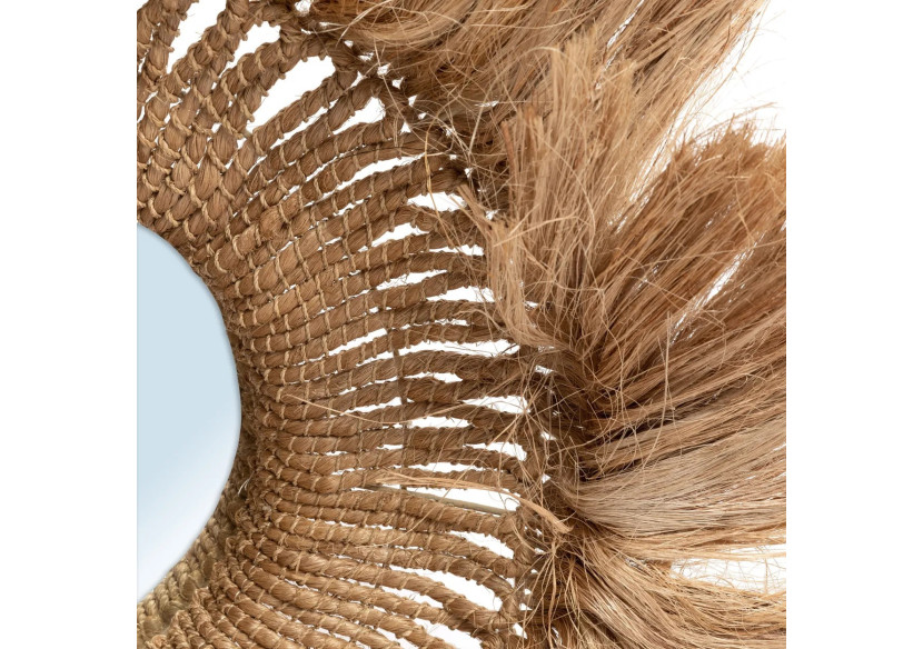 Miroir Abaca Solomon - Naturel et élégant - JAPA037N - Bazar Bizar