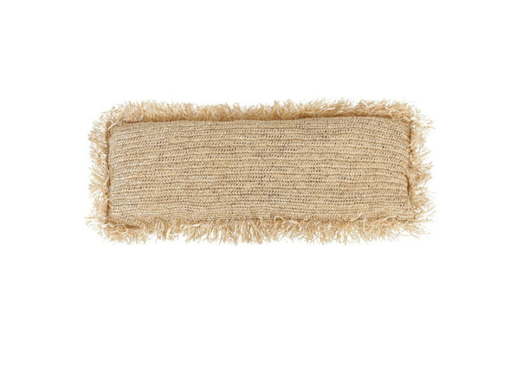 Housse de coussin en raffia - Rectangulaire Naturel 35x100cm - BAJN100N-35x100 - Bazar Bizar