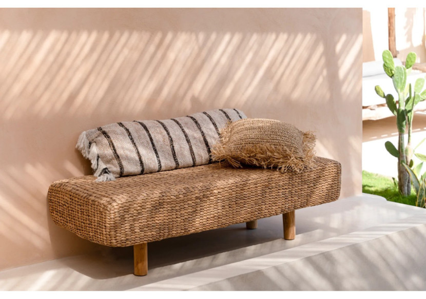 Banc en Hyacinthe d'eau - Design naturel et durable - JACEM002N - Bazar Bizar