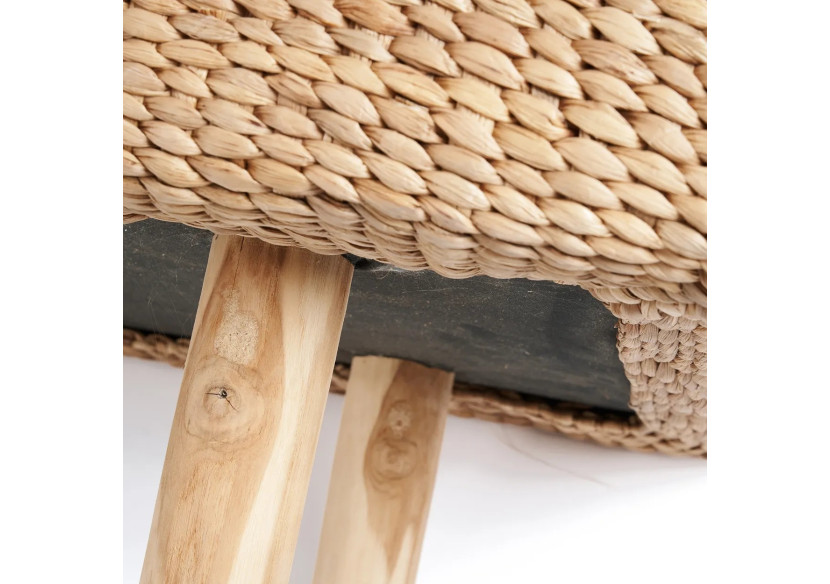 Banc en Hyacinthe d'eau - Design naturel et durable - JACEM002N - Bazar Bizar