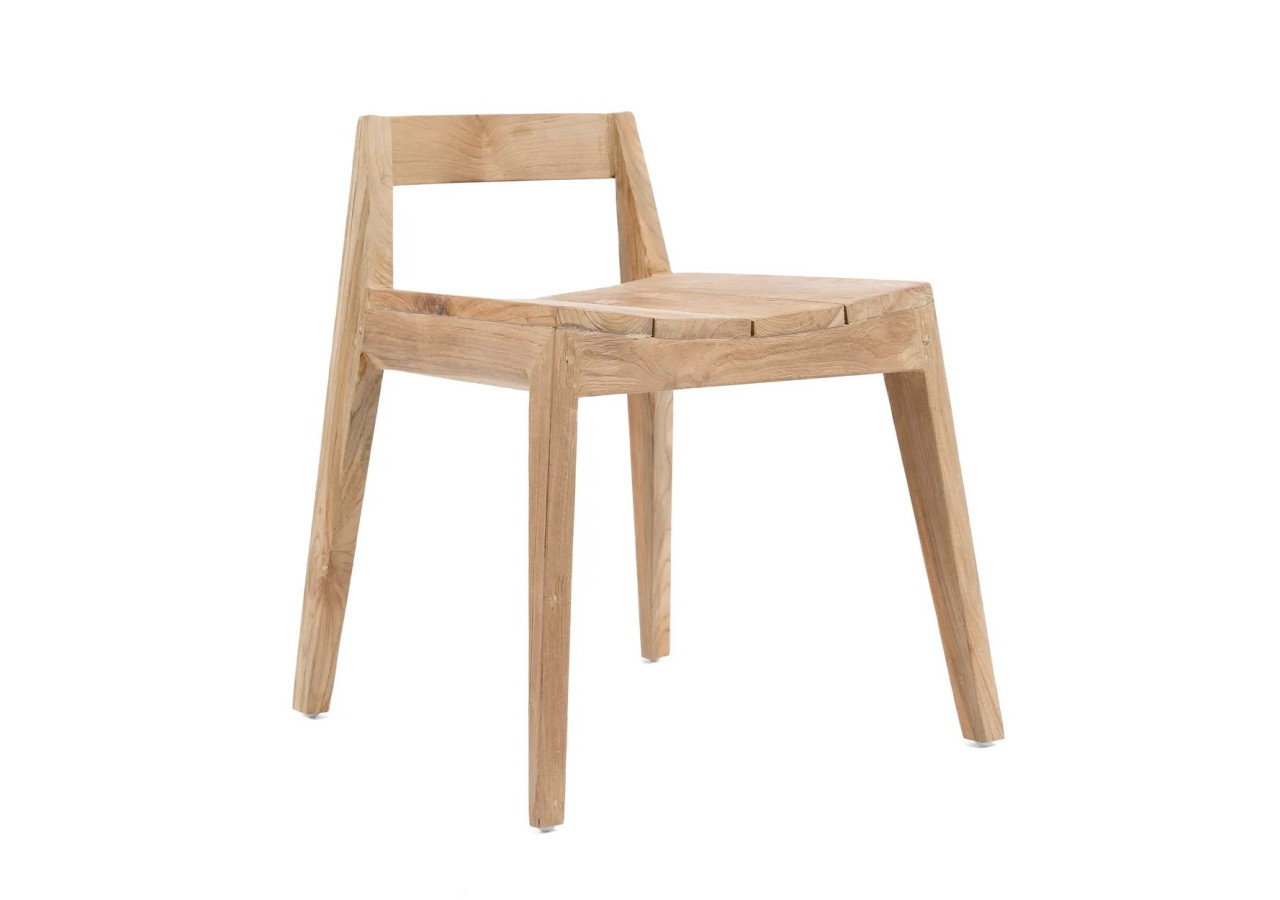 Chaise de salle à manger YDRA - Teck recyclé et design extérieur - JASE004N - Bazar Bizar