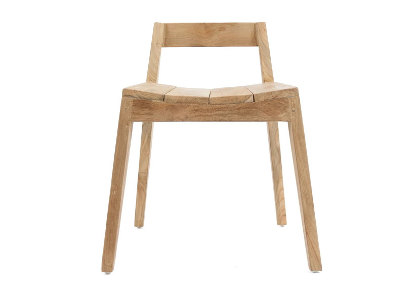 Chaise de salle à manger YDRA - Teck recyclé et design extérieur - JASE004N - Bazar Bizar