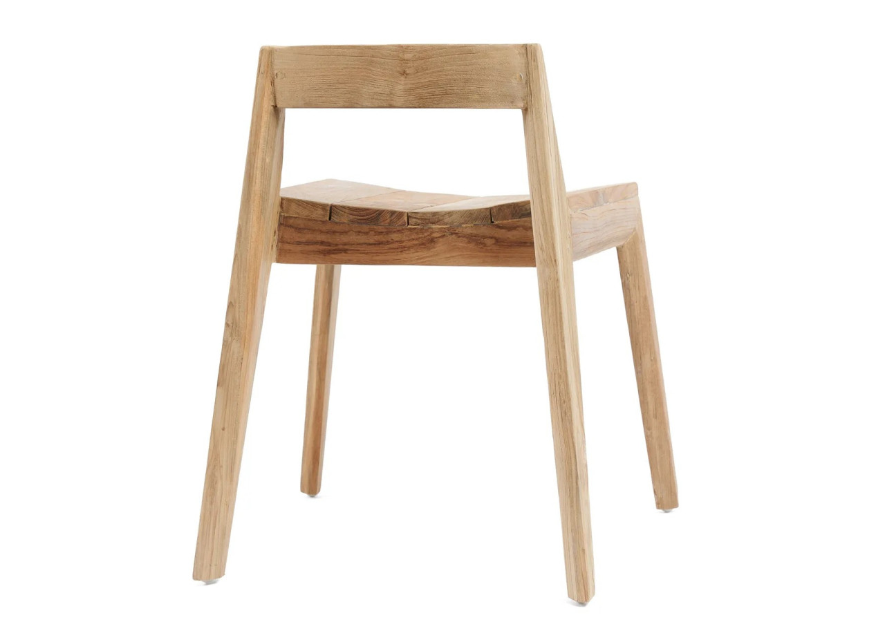 Chaise de salle à manger YDRA - Teck recyclé et design extérieur - JASE004N - Bazar Bizar