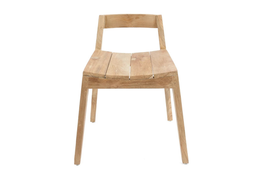 Chaise de salle à manger YDRA - Teck recyclé et design extérieur - JASE004N - Bazar Bizar