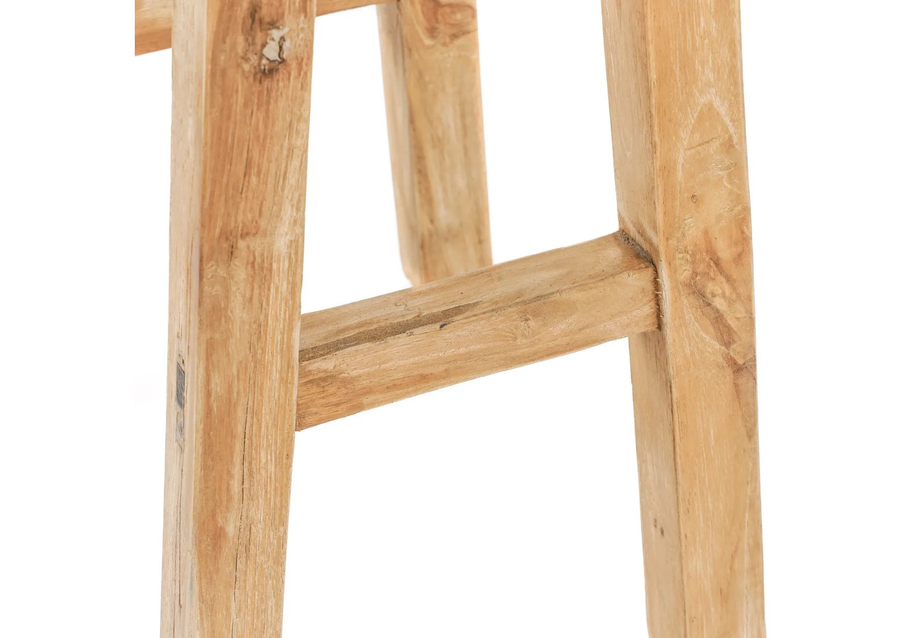 Tabouret SILLA - Teck recyclé et design chaleureux - JAAM041N - Bazar Bizar