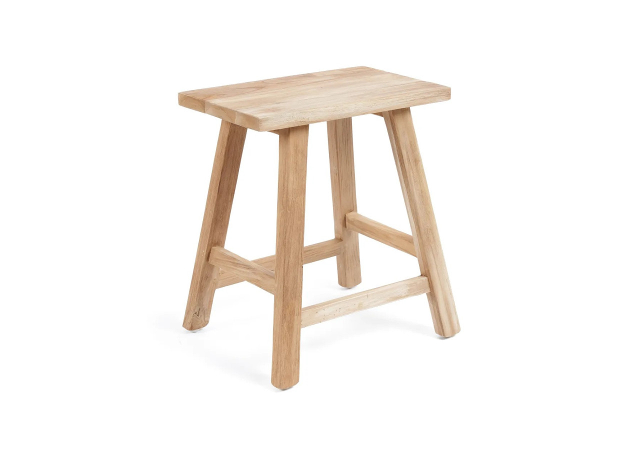 Tabouret ORIKI - Teck recyclé et design moderne - JAAM040N - Bazar Bizar