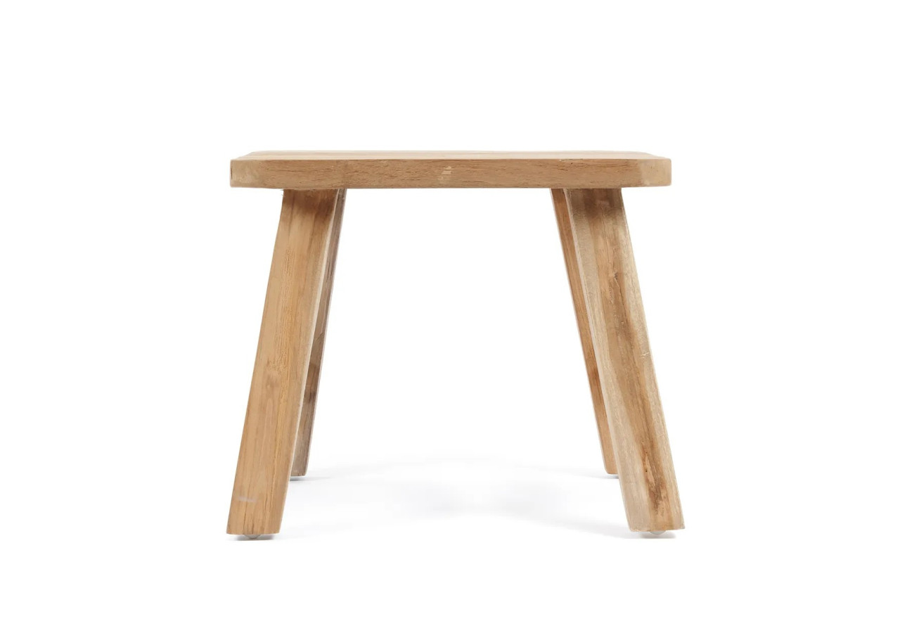 Tabouret QUINCY - Teck recyclé et design pratique - JAAM039N - Bazar Bizar