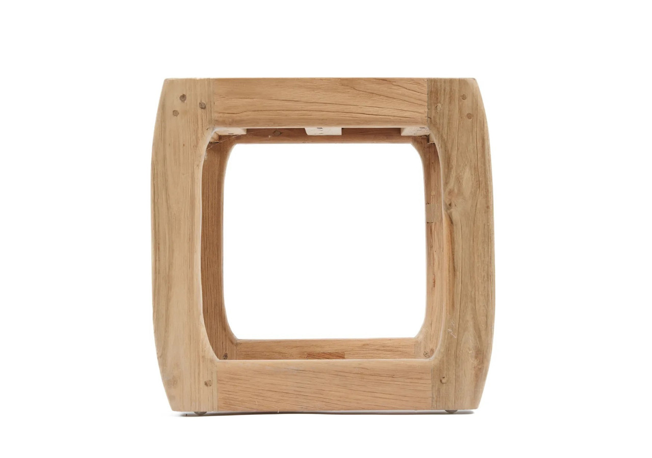 Tabouret SYMI - Teck recyclé et design élégant - JASE010N - Bazar Bizar