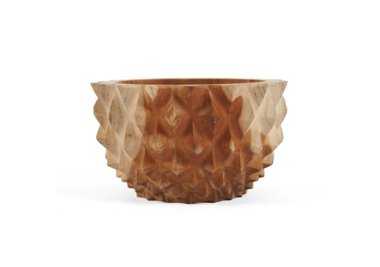 Bol en Teck Durian - Petite Taille et Design Unique - BASU601 - Bazar Bizar