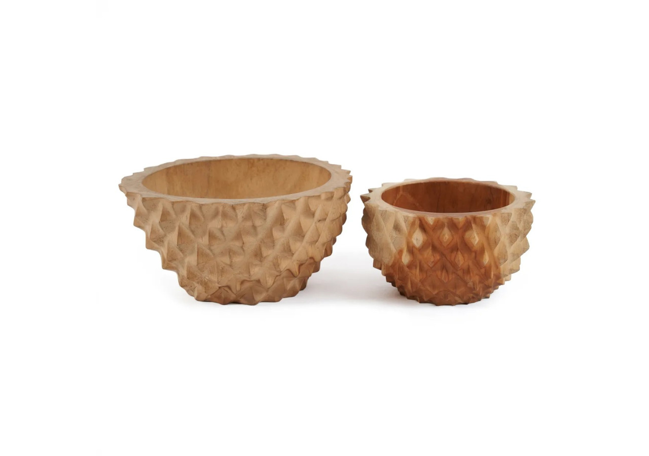 Bol en Teck Durian - Petite Taille et Design Unique - BASU601 - Bazar Bizar