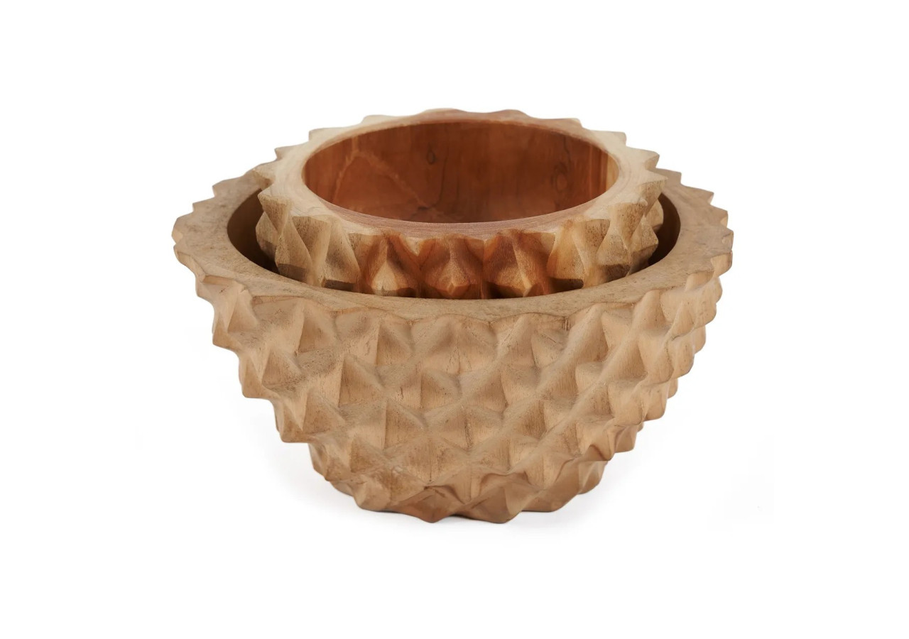 Bol en Teck Durian - Petite Taille et Design Unique - BASU601 - Bazar Bizar