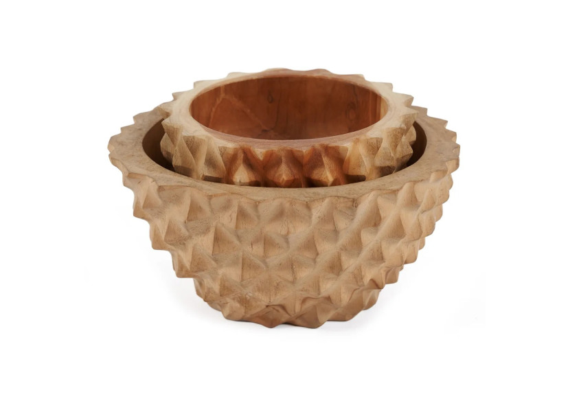 Bol en Teck Durian - Petite Taille et Design Unique - BASU601 - Bazar Bizar Bol en Teck Durian - Petite Taille et Design Unique - BASU601 - Bazar Bizar