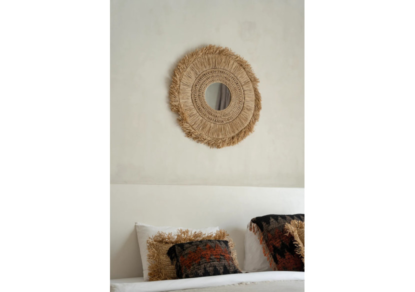 Miroir Yuki - Naturel - Taille L - BAVE027N-L - Bazar Bizar