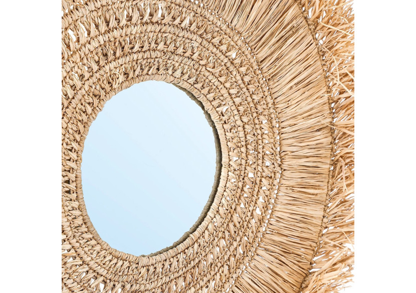 Miroir Yuki - Naturel - Taille L - BAVE027N-L - Bazar Bizar