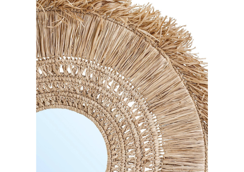 Miroir Yuki - Naturel - Taille L - BAVE027N-L - Bazar Bizar