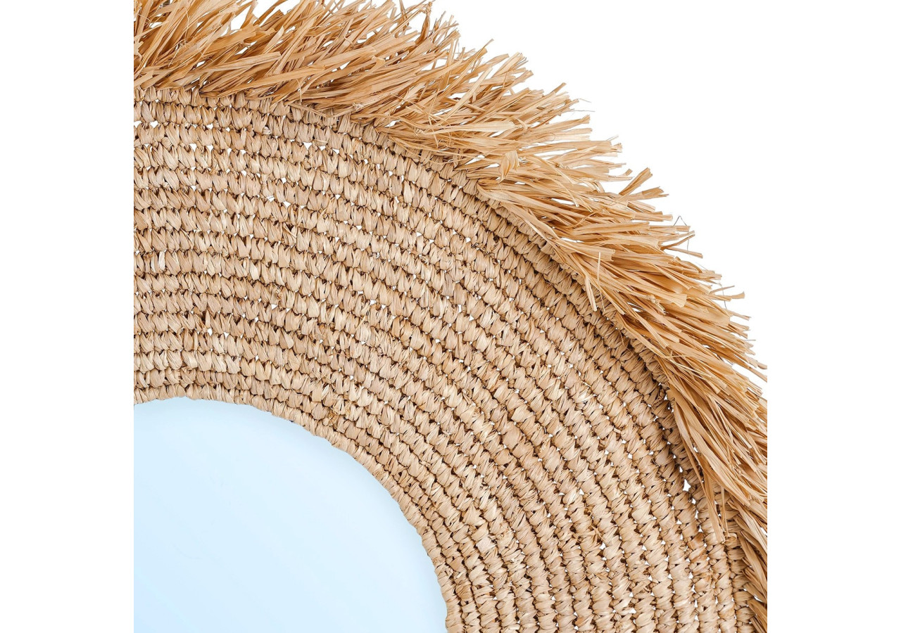 Miroir Yema - Finition Naturelle - Taille L - BAVE026N-L - Bazar Bizar