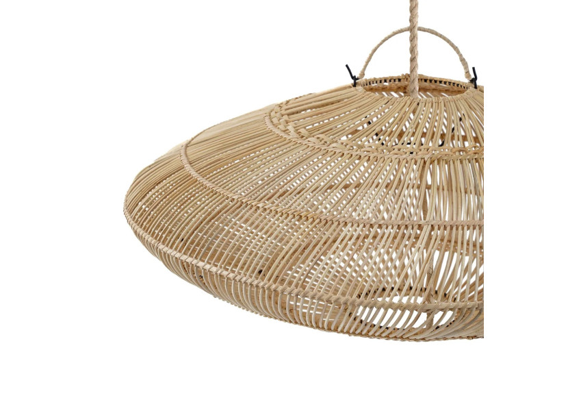 Luminaire Pendentif Macaron - Rattan Naturel - Taille M - BAYU051N-M - Bazar Bizar