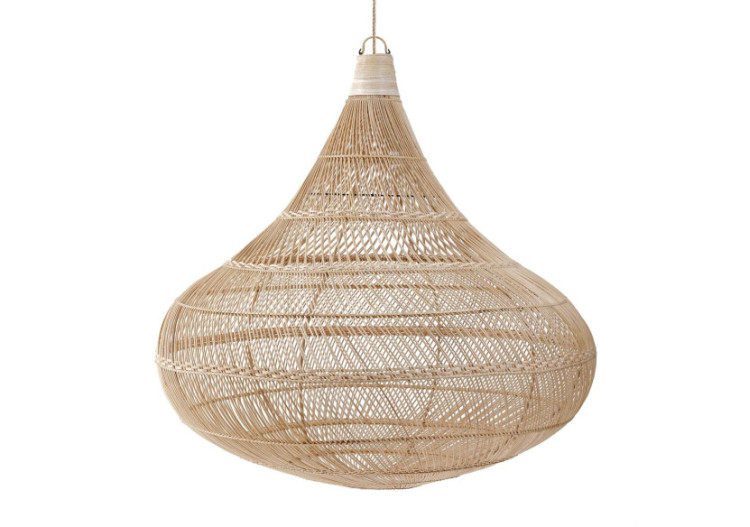 Abat-jour Pendentif Drop - Rattan Naturel - Taille XL - BAYU050N-XL - Bazar Bizar