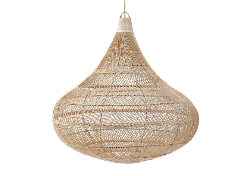 Abat-jour Pendentif Drop - Rattan Naturel - Taille XL - BAYU050N-XL - Bazar Bizar