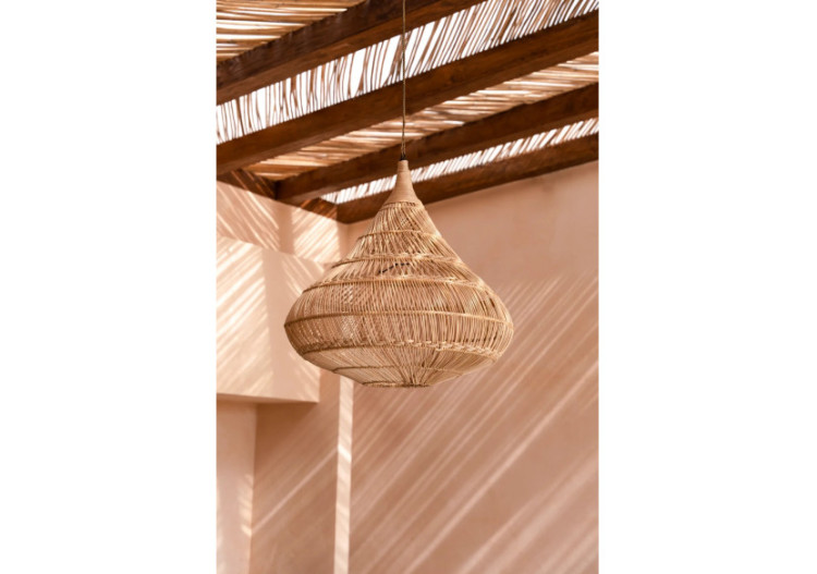 Abat-jour Pendentif Drop - Rattan Naturel - Taille XL - BAYU050N-XL - Bazar Bizar 2
