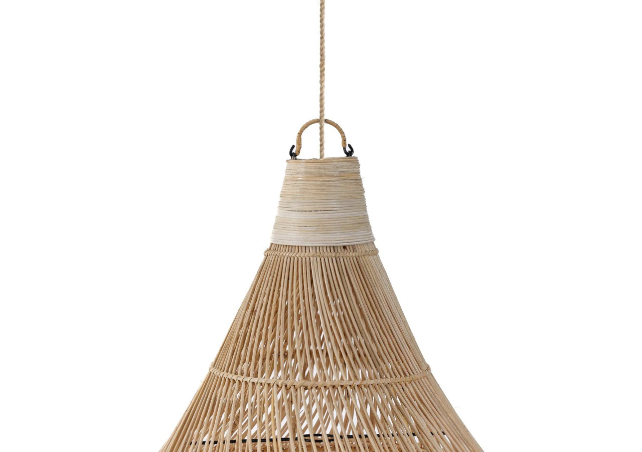 Abat-jour Pendentif Drop - Rattan Naturel - Taille XL - BAYU050N-XL - Bazar Bizar