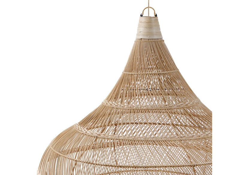 Abat-jour Pendentif Drop - Rattan Naturel - Taille XL - BAYU050N-XL - Bazar Bizar