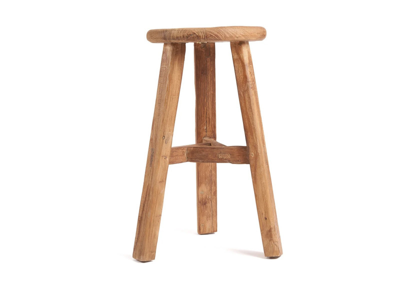 Tabouret Fusuma - Teck Recyclé - Extérieur - JASE012N - Bazar Bizar